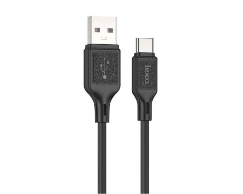 Кабель HOCO X90 Cool silicone charging data cable for Type-C Black (6931474788443)