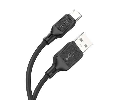 Кабель HOCO X90 Cool silicone charging data cable for Type-C Black (6931474788443)