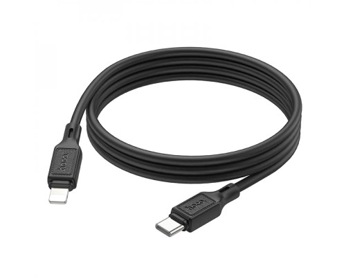 Кабель HOCO X90 Cool silicone PD charging data cable for iP Black (6931474788382)