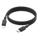 Кабель HOCO X90 Cool silicone PD charging data cable for iP Black (6931474788382)
