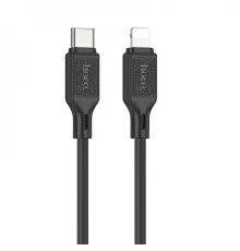 Кабель HOCO X90 Cool silicone PD charging data cable for iP Black (6931474788382)