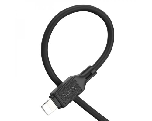 Кабель HOCO X90 Cool silicone PD charging data cable for iP Black (6931474788382)
