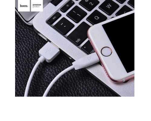 Кабель HOCO X1 USB to Micro 2.4A, 2m, PVC, PVC connectors, White (6957531042686)