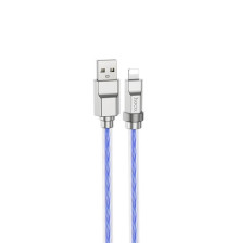 Кабель HOCO U113 Solid silicone charging data cable iP Blue (6931474790057)