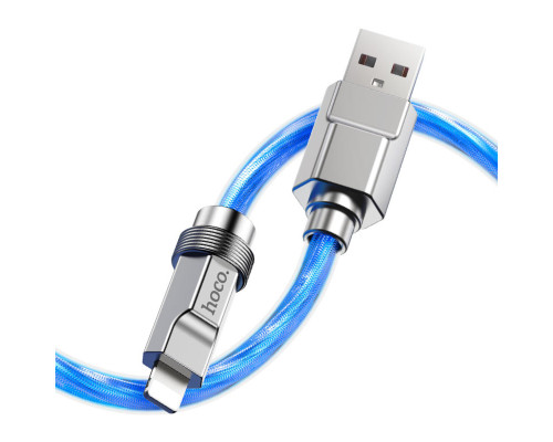 Кабель HOCO U113 Solid silicone charging data cable iP Blue (6931474790057)