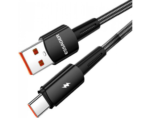 Кабель Essager Sunset USB A to Type C 120W USB Charging Cable 2m black (EXC120-CGA01-P) (EXC120-CGA01-P)