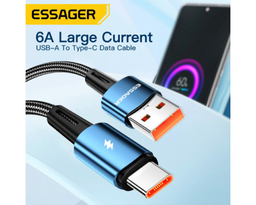 Кабель Essager Sunset USB A to Type C 120W USB Charging Cable 2m black (EXC120-CGA01-P) (EXC120-CGA01-P)
