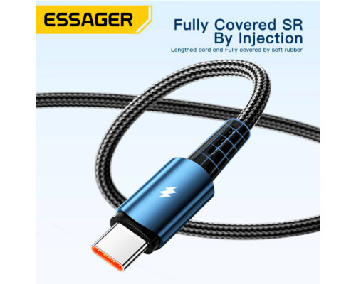 Кабель Essager Sunset USB A to Type C 120W USB Charging Cable 2m black (EXC120-CGA01-P) (EXC120-CGA01-P)