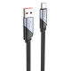Кабель HOCO U119 USB to Type-C 5A, 1.2m, nylon, aluminum connectors, Black (6942007605007)