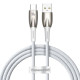 Кабель Baseus Glimmer Series Fast Charging Data Cable USB to Type-c 100W 1m White (CADH000402)