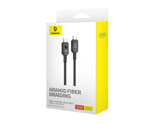 Кабель Baseus Unbreakable Series Fast Charging Data Cable Type-C to Type-C 100W 1m Cluster Black (P10355800111-00)