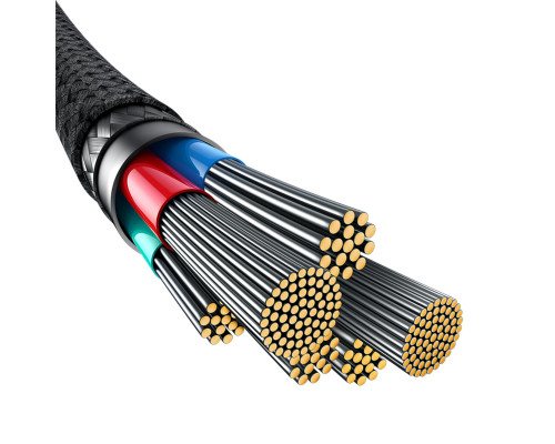 Кабель Baseus Unbreakable Series Fast Charging Data Cable Type-C to Type-C 100W 1m Cluster Black (P10355800111-00)