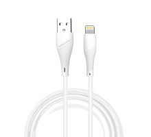 Кабель WUW-X196 USB Lightning 2,4А white (6972573335596)