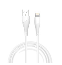 Кабель WUW-X196 USB Lightning 2,4А white (6972573335596)