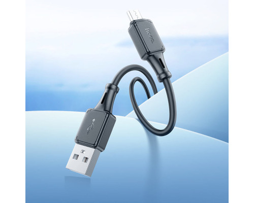 Кабель HOCO X101 Assistant silicone charging data cable Micro Black (6942007604055)