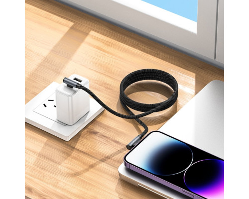 Кабель BOROFONE BU50 elbow magnetic PD charging data cable iP Black (6941991111129 )