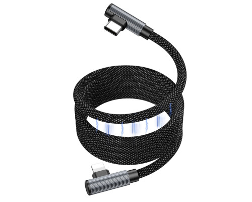 Кабель BOROFONE BU50 elbow magnetic PD charging data cable iP Black (6941991111129 )