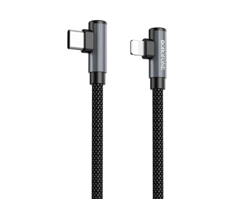 Кабель BOROFONE BU50 elbow magnetic PD charging data cable iP Black (6941991111129 )