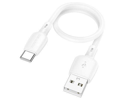 Кабель BOROFONE BX93 Super power 27W charging data cable Type-C(L=0.25M) White (6941991107795)
