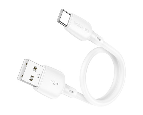 Кабель BOROFONE BX93 Super power 27W charging data cable Type-C(L=0.25M) White (6941991107795)