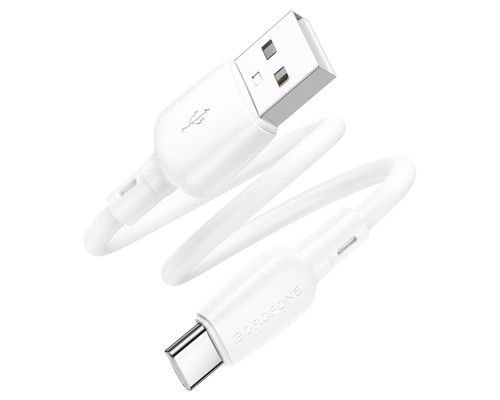 Кабель BOROFONE BX93 Super power 27W charging data cable Type-C(L=0.25M) White (6941991107795)