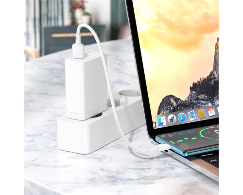 Кабель BOROFONE BX93 Super power 27W charging data cable Type-C(L=0.25M) White (6941991107795)