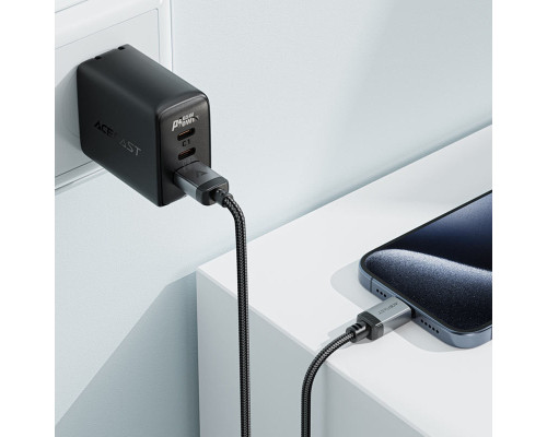 Кабель ACEFAST C20-04 USB-A to USB-C aluminum alloy charging data cable Black (6974316283782)