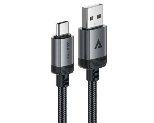 Кабель ACEFAST C20-04 USB-A to USB-C aluminum alloy charging data cable Black (6974316283782)