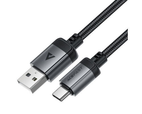 Кабель ACEFAST C20-04 USB-A to USB-C aluminum alloy charging data cable Black (6974316283782)