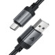 Кабель ACEFAST C20-04 USB-A to USB-C aluminum alloy charging data cable Black (6974316283782)