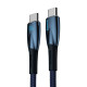 Кабель Baseus Glimmer Series Fast Charging Data Cable Type-C to Type-C 100W 1m Blue (CADH000703)