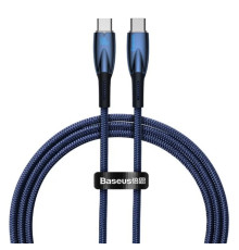 Кабель Baseus Glimmer Series Fast Charging Data Cable Type-C to Type-C 100W 1m Blue (CADH000703)