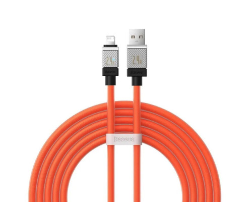 Кабель Baseus CoolPlay Series Fast Charging Cable USB to iP 2.4A 2m Orange (CAKW000507)