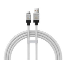 Кабель Baseus CoolPlay Series Fast Charging Cable USB to Type-C 100W 2m White (CAKW000702)