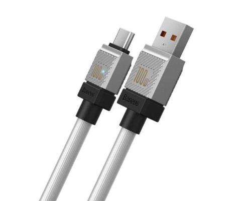 Кабель Baseus CoolPlay Series Fast Charging Cable USB to Type-C 100W 2m White (CAKW000702)