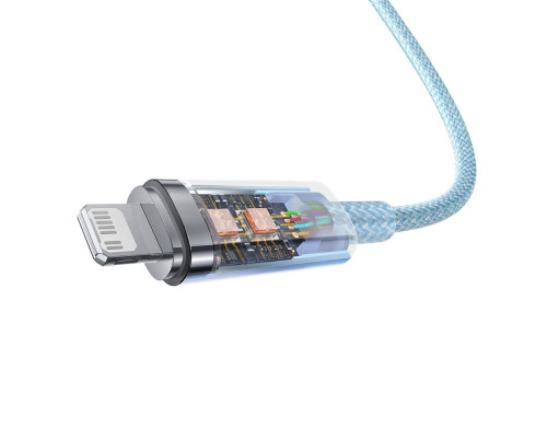 Кабель Baseus Explorer Series Fast Charging Cable with Smart Temperature Control Type-C to iP 20W 1m Blue (CATS010203)