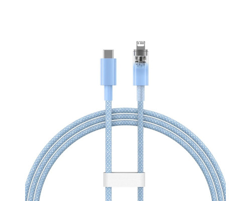 Кабель Baseus Explorer Series Fast Charging Cable with Smart Temperature Control Type-C to iP 20W 1m Blue (CATS010203)