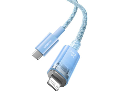 Кабель Baseus Explorer Series Fast Charging Cable with Smart Temperature Control Type-C to iP 20W 1m Blue (CATS010203)