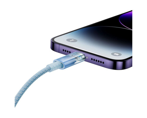 Кабель Baseus Explorer Series Fast Charging Cable with Smart Temperature Control Type-C to iP 20W 1m Blue (CATS010203)