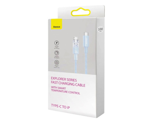 Кабель Baseus Explorer Series Fast Charging Cable with Smart Temperature Control Type-C to iP 20W 1m Blue (CATS010203)