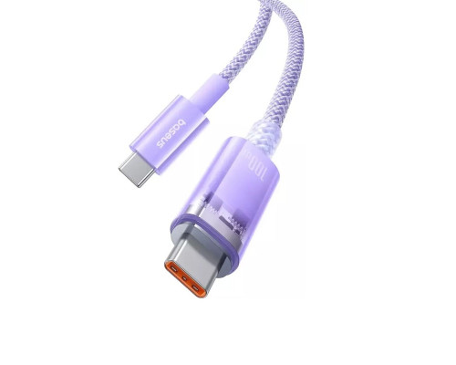 Кабель Baseus Explorer Series Fast Charging Cable with Smart Temperature Control USB-C to USB-C 100W 1m Nebula Purple (P10319703511-00)