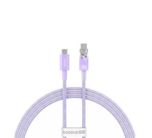 Кабель Baseus Explorer Series Fast Charging Cable with Smart Temperature Control USB-C to USB-C 100W 1m Nebula Purple (P10319703511-00)