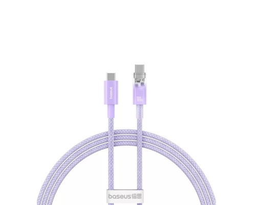 Кабель Baseus Explorer Series Fast Charging Cable with Smart Temperature Control USB-C to USB-C 100W 1m Nebula Purple (P10319703511-00)