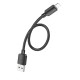 Кабель HOCO X96 Hyper charging data cable iP (L=0.25M) Black (6942007609388)