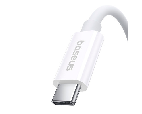 Кабель Baseus Superior 2 USB4 Full-Function Fast Charging Cable USB-C to USB-C 240W 5.9ft Moon White (P10365200211-05)