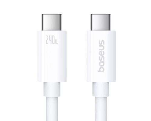 Кабель Baseus Superior 2 USB4 Full-Function Fast Charging Cable USB-C to USB-C 240W 5.9ft Moon White (P10365200211-05)