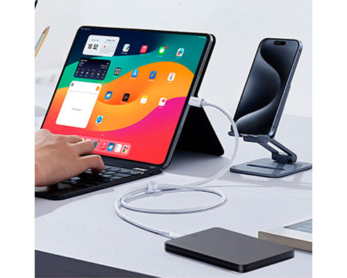 Кабель Baseus Superior 2 USB4 Full-Function Fast Charging Cable USB-C to USB-C 240W 5.9ft Moon White (P10365200211-05)