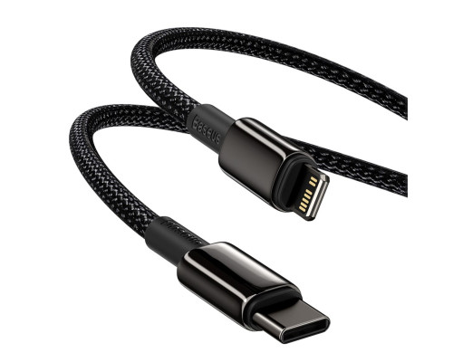 Кабель Baseus Tungsten Gold Fast Charging Data Cable Type-C to iP PD 20W 2m Black (CATLWJ-A01)