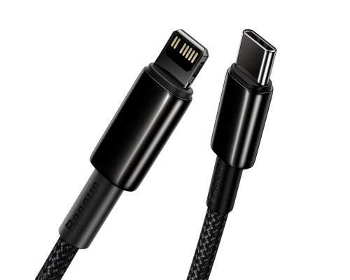 Кабель Baseus Tungsten Gold Fast Charging Data Cable Type-C to iP PD 20W 2m Black (CATLWJ-A01)