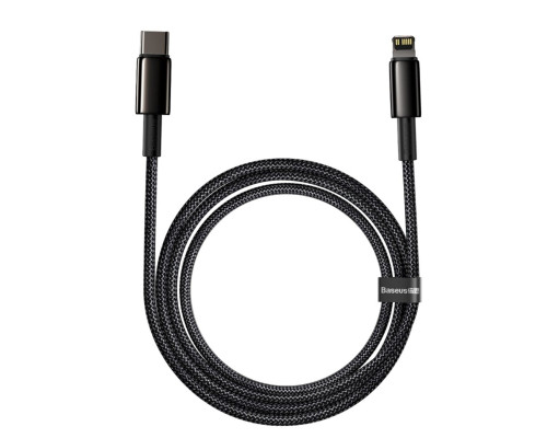 Кабель Baseus Tungsten Gold Fast Charging Data Cable Type-C to iP PD 20W 2m Black (CATLWJ-A01)